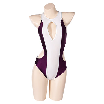 She-Hulk Jennifer Walters Women White And Purple One-piece Swimsuit Cosplay Costume